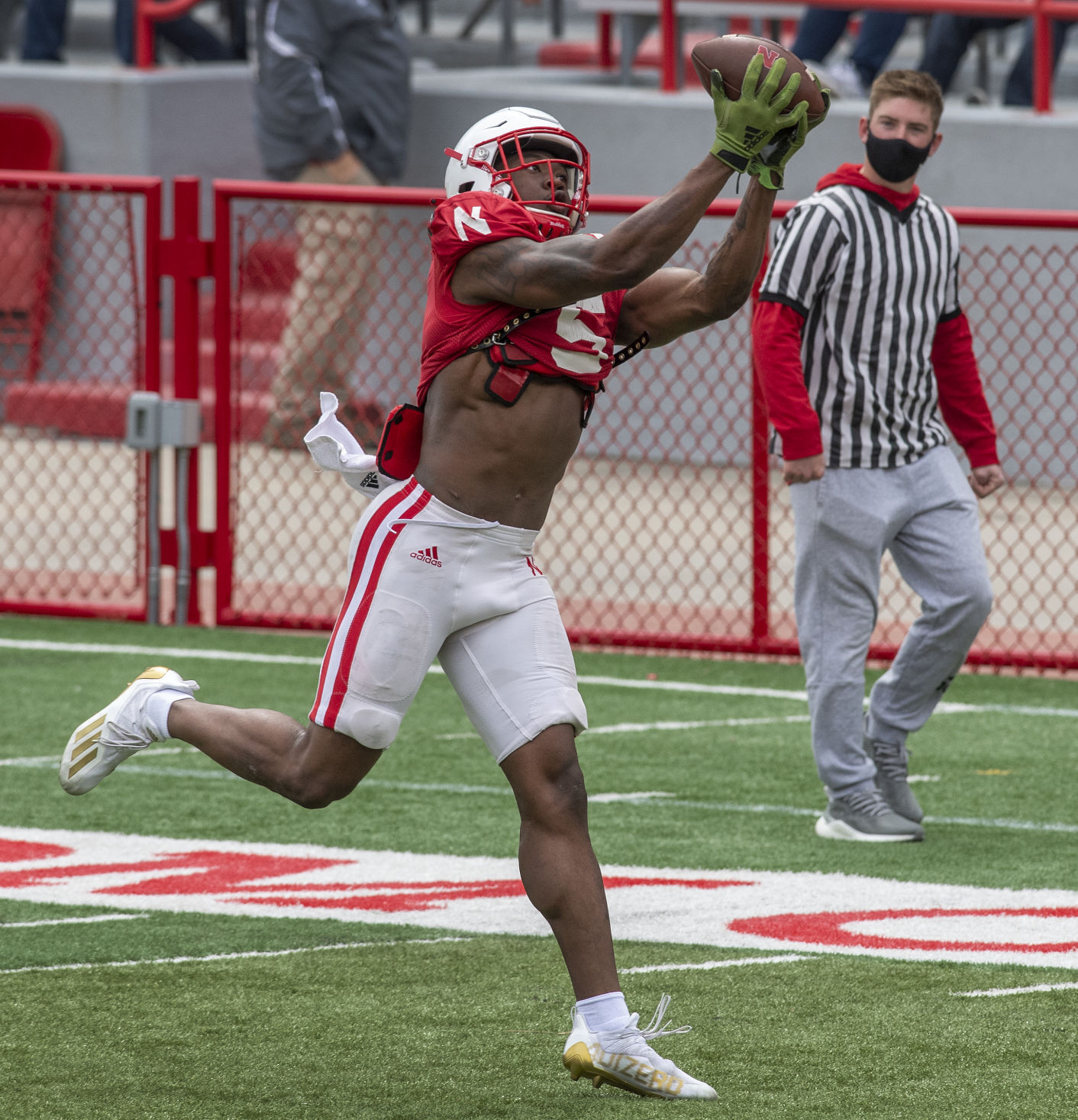 Nebraska football practice, 4.17